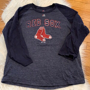 Girl’s Red Sox blue raglan style shirt, Size XL
